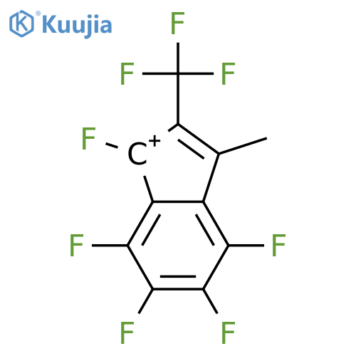 Indenylium, 1,4,5,6,7-pentafluoro-3-methyl-2-(trifluoromethyl)- structure