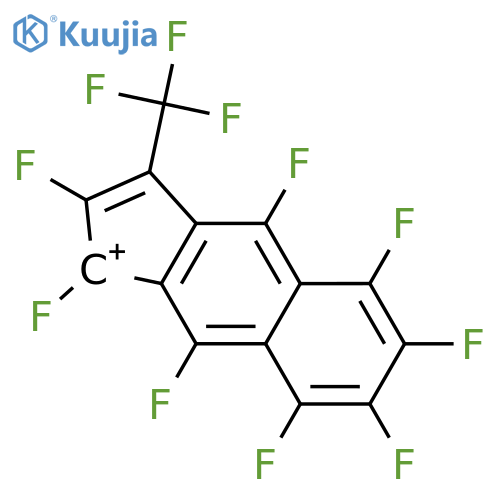 Benz[f]indenylium, 1,2,4,5,6,7,8,9-octafluoro-3-(trifluoromethyl)- structure