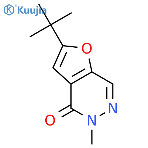 Furo[2,3-d]pyridazin-4(5H)-one, 2-(1,1-dimethylethyl)-5-methyl- structure