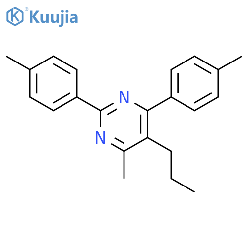 Pyrimidine, 4-methyl-2,6-bis(4-methylphenyl)-5-propyl- structure