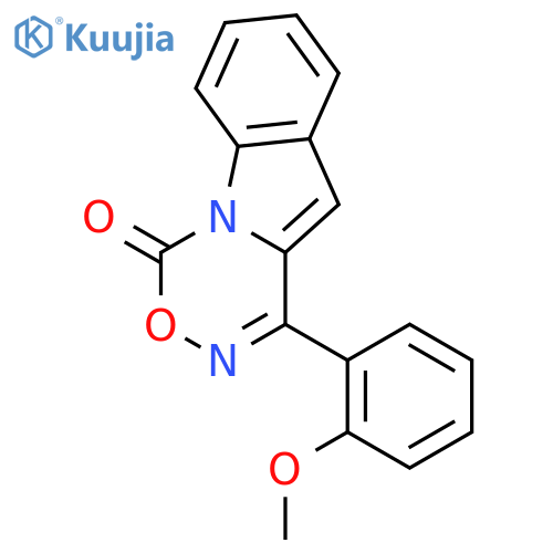 4H-[1,2,5]Oxadiazino[5,4-a]indol-4-one, 1-(2-methoxyphenyl)- structure
