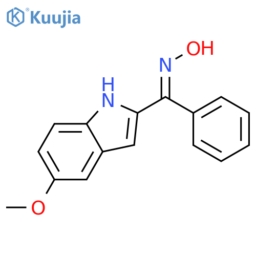 Methanone, (5-methoxy-1H-indol-2-yl)phenyl-, oxime structure
