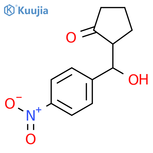Cyclopentanone, 2-[(S)-hydroxy(4-nitrophenyl)methyl]-, (2S)- structure