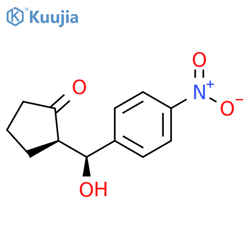 Cyclopentanone, 2-[(S)-hydroxy(4-nitrophenyl)methyl]-, (2R)- structure