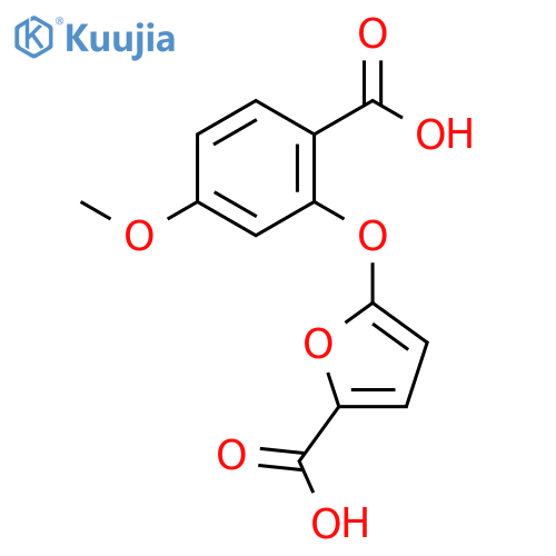 2-Furancarboxylic acid, 5-(2-carboxy-5-methoxyphenoxy)- structure
