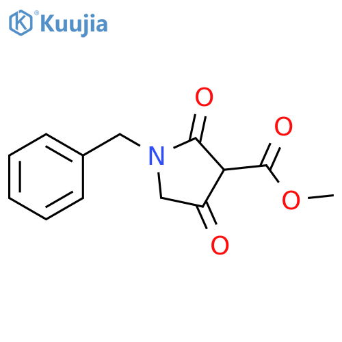 3-Pyrrolidinecarboxylic acid, 2,4-dioxo-1-(phenylmethyl)-, methyl ester structure