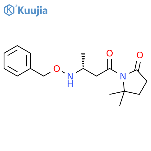 2-Pyrrolidinone,5,5-dimethyl-1-[(3R)-1-oxo-3-[(phenylmethoxy)amino]butyl]- structure