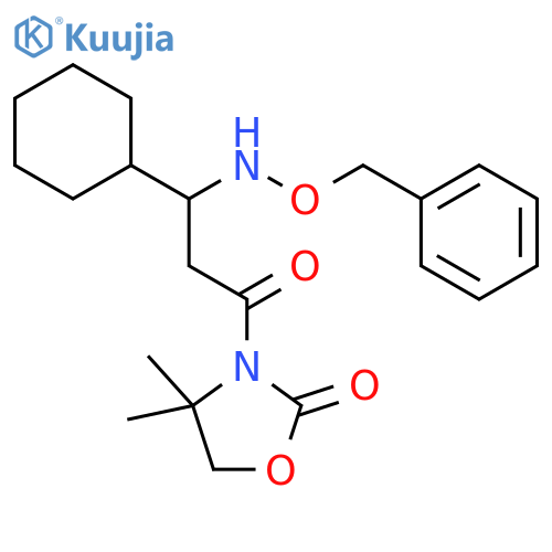 2-Oxazolidinone,3-[3-cyclohexyl-1-oxo-3-[(phenylmethoxy)amino]propyl]-4,4-dimethyl- structure