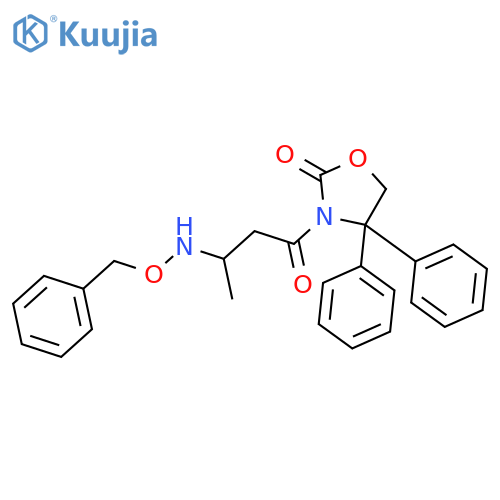 2-Oxazolidinone,3-[(3S)-1-oxo-3-[(phenylmethoxy)amino]butyl]-4,4-diphenyl- structure