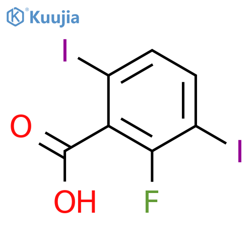 Benzoic acid, 2-fluoro-3,6-diiodo- structure