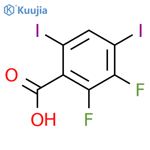 Benzoic acid, 2,3-difluoro-4,6-diiodo- structure