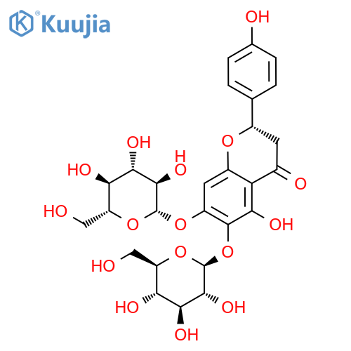 5,6,7,4'-Tetrahydroxyflavanone 6,7-diglucoside structure