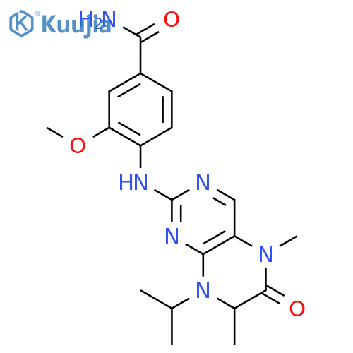 Benzamide,3-methoxy-4-[[(7R)-5,6,7,8-tetrahydro-5,7-dimethyl-8-(1-methylethyl)-6-oxo-2-pteridinyl]amino]- structure