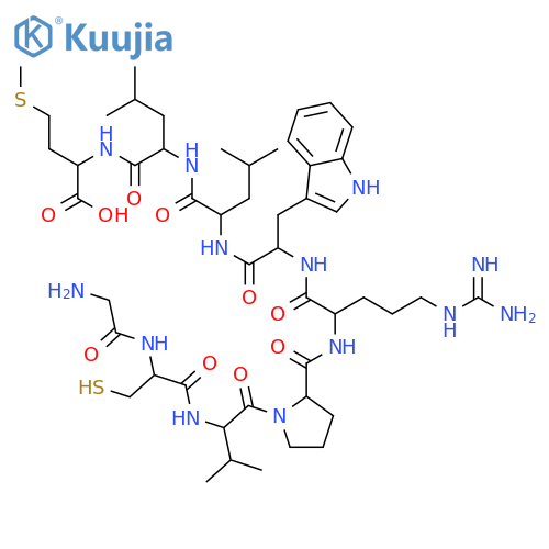 L-Methionine,glycyl-L-cysteinyl-L-valyl-L-prolyl-L-arginyl-L-tryptophyl-L-leucyl-L-leucyl- structure