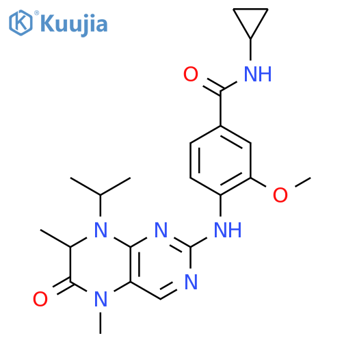 Benzamide,N-cyclopropyl-3-methoxy-4-[[(7R)-5,6,7,8-tetrahydro-5,7-dimethyl-8-(1-methylethyl)-6-oxo-2-pteridinyl]amino]- structure