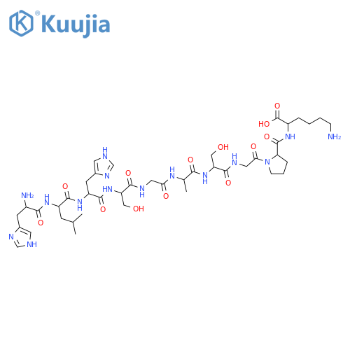 L-Lysine,L-histidyl-L-leucyl-L-histidyl-L-serylglycyl-L-alanyl-L-serylglycyl-L-prolyl- structure