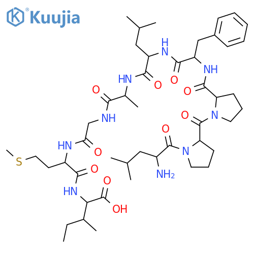 L-Isoleucine,L-leucyl-L-prolyl-L-prolyl-L-phenylalanyl-L-leucyl-L-alanylglycyl-L-methionyl- structure