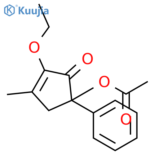 2-Cyclopenten-1-one, 5-(acetyloxy)-2-ethoxy-3-methyl-5-phenyl- structure