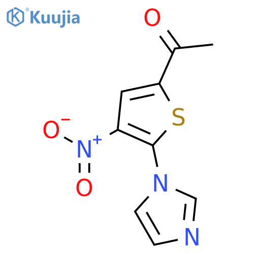 1-5-(1H-imidazol-1-yl)-4-nitrothiophen-2-ylethan-1-one structure