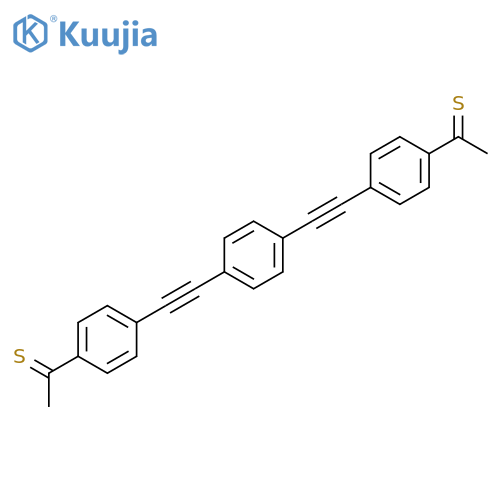 Ethanethione, 1,1'-[1,4-phenylenebis(2,1-ethynediyl-4,1-phenylene)]bis- structure