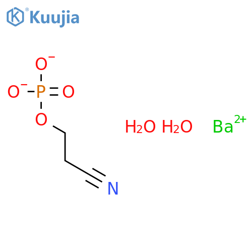 barium(2+) 3-(phosphonatooxy)propanenitrile structure