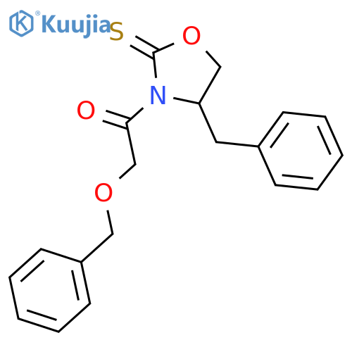 2-Oxazolidinethione, 3-[(phenylmethoxy)acetyl]-4-(phenylmethyl)-, (4S)- structure