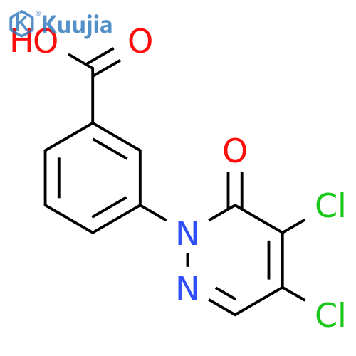 3-(4,5-dichloro-6-oxo-1,6-dihydropyridazin-1-yl)benzoic acid structure