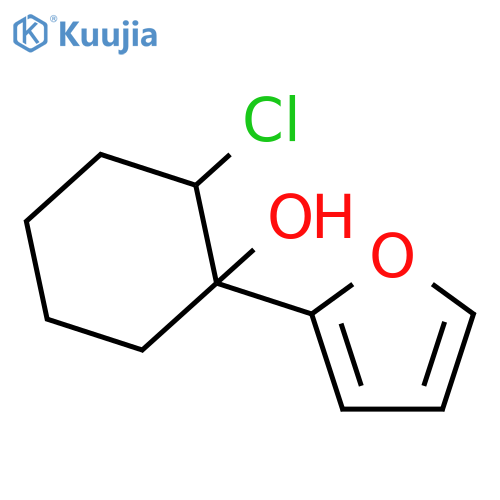 Cyclohexanol, 2-chloro-1-(2-furanyl)- structure