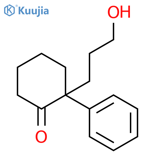 Cyclohexanone, 2-(3-hydroxypropyl)-2-phenyl-, (2R)- structure