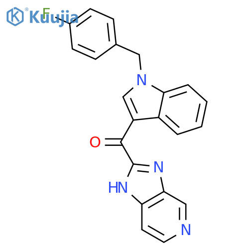 Methanone,[1-[(4-fluorophenyl)methyl]-1H-indol-3-yl]-1H-imidazo[4,5-c]pyridin-2-yl- structure