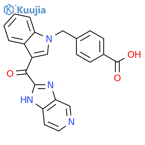 Benzoic acid,4-[[3-(1H-imidazo[4,5-c]pyridin-2-ylcarbonyl)-1H-indol-1-yl]methyl]- structure