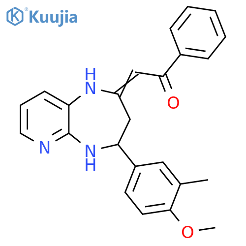 Ethanone,1-phenyl-2-[1,3,4,5-tetrahydro-4-(4-methoxy-3-methylphenyl)-2H-pyrido[2,3-b][1,4]diazepin-2-ylidene]- structure