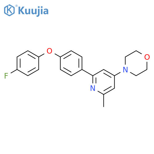 Morpholine, 4-[2-[4-(4-fluorophenoxy)phenyl]-6-methyl-4-pyridinyl]- structure
