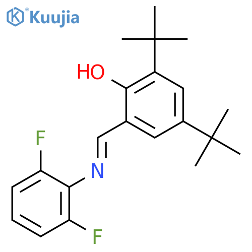 PHENOL, 2-[[(2,6-DIFLUOROPHENYL)IMINO]METHYL]-4,6-BIS(1,1-DIMETHYLETHYL)- structure