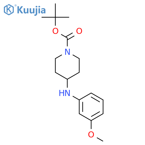 1-Piperidinecarboxylic acid, 4-[(3-methoxyphenyl)amino]-,1,1-dimethylethyl ester structure