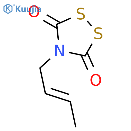 1,2,4-Dithiazolidine-3,5-dione, 4-(2-butenyl)- structure