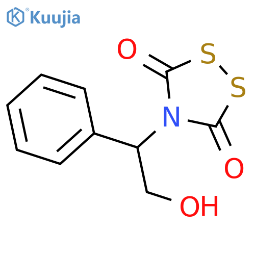 1,2,4-Dithiazolidine-3,5-dione, 4-(2-hydroxy-1-phenylethyl)- structure