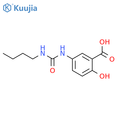 Benzoic acid, 5-[[(butylamino)carbonyl]amino]-2-hydroxy- structure