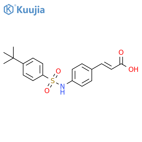2-Propenoic acid,3-[4-[[[4-(1,1-dimethylethyl)phenyl]sulfonyl]amino]phenyl]-, (2E)- structure