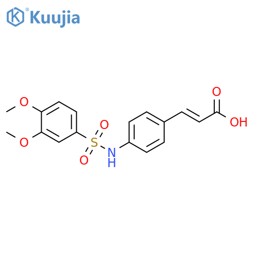 2-Propenoic acid, 3-[4-[[(3,4-dimethoxyphenyl)sulfonyl]amino]phenyl]-,(2E)- structure