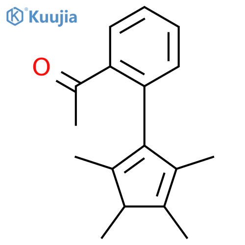Ethanone, 1-[2-(2,3,4,5-tetramethyl-1,4-cyclopentadien-1-yl)phenyl]- structure