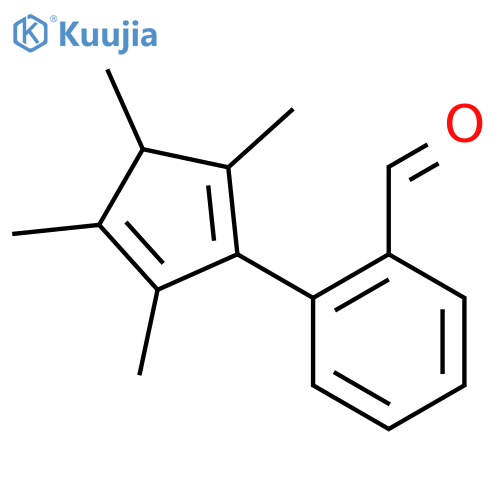 Benzaldehyde, 2-(2,3,4,5-tetramethyl-1,4-cyclopentadien-1-yl)- structure