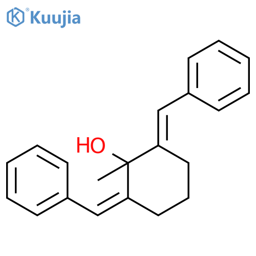 Cyclohexanol, 1-methyl-2,6-bis(phenylmethylene)-, (2E,6E)- structure