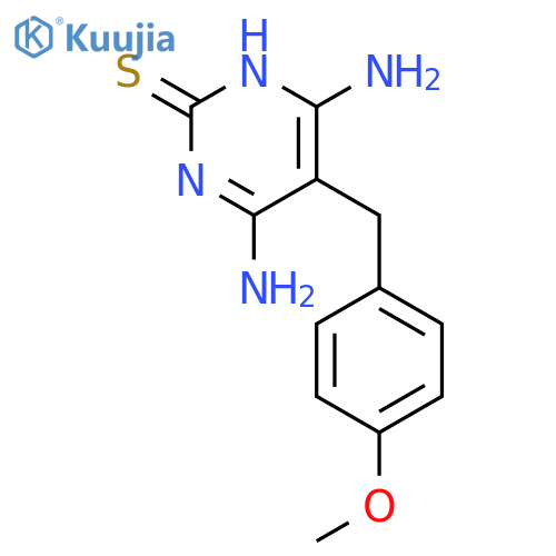 2(1H)-Pyrimidinethione, 4,6-diamino-5-[(4-methoxyphenyl)methyl]- structure