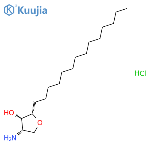 3-Furanol, 4-aminotetrahydro-2-tetradecyl-, hydrochloride, (2S,3S,4S)- structure