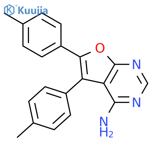 Furo[2,3-d]pyrimidin-4-amine, 5,6-bis(4-methylphenyl)- structure