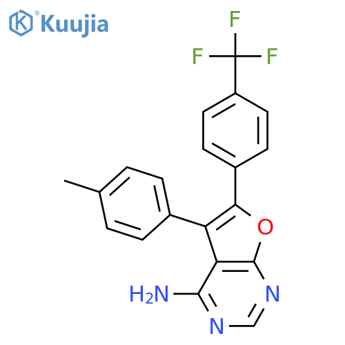 Furo[2,3-d]pyrimidin-4-amine,5-(4-methylphenyl)-6-[4-(trifluoromethyl)phenyl]- structure