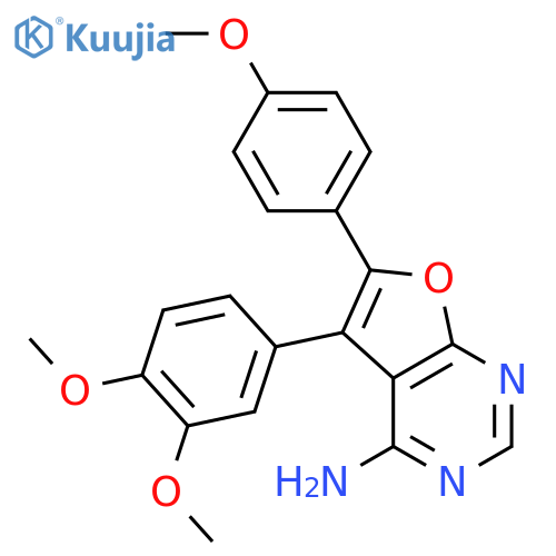 Furo[2,3-d]pyrimidin-4-amine,5-(3,4-dimethoxyphenyl)-6-(4-methoxyphenyl)- structure