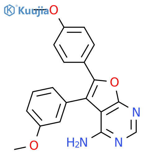 Furo[2,3-d]pyrimidin-4-amine,5-(3-methoxyphenyl)-6-(4-methoxyphenyl)- structure
