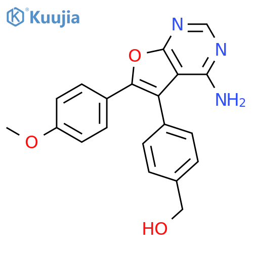 Benzenemethanol,4-[4-amino-6-(4-methoxyphenyl)furo[2,3-d]pyrimidin-5-yl]- structure
